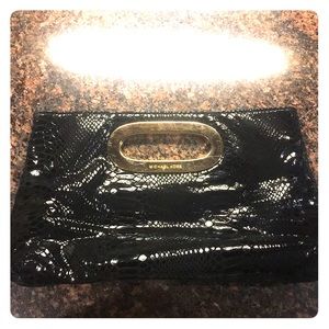 Black snake skin Michael Kors clutch
